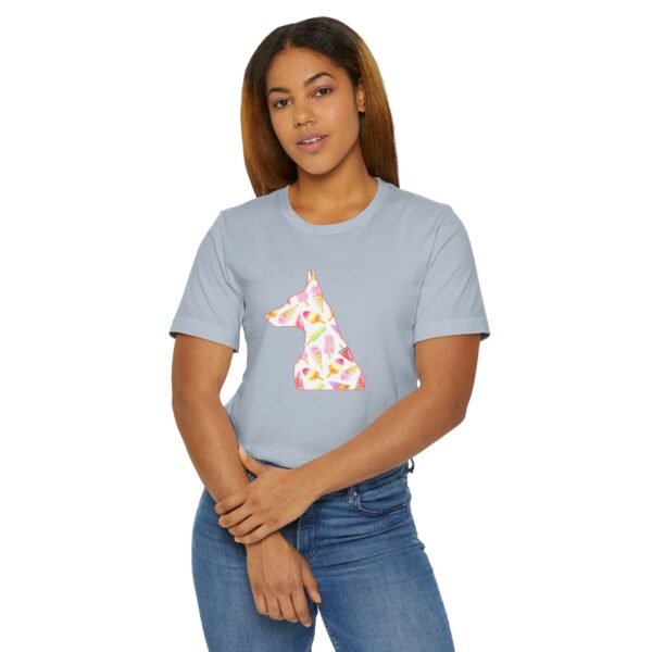 Doberman Ice Cream Silhouette Unisex T-Shirt – Lightweight Summer Tee That Supports Doberman Rescue - Image 10