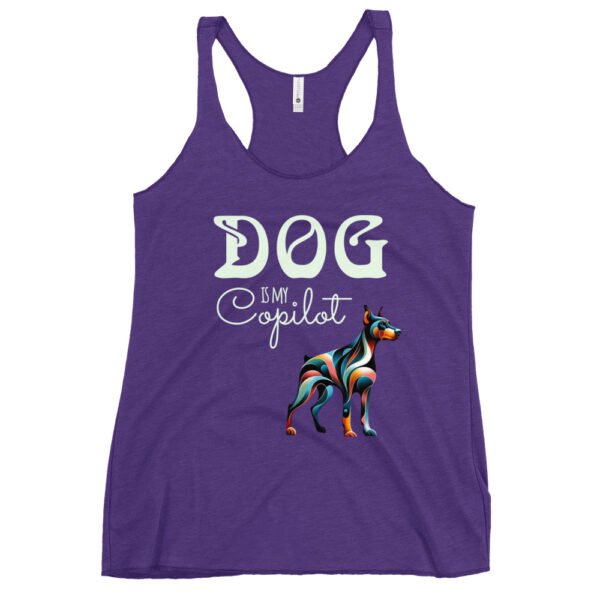 DOG Is My Copilot Racerback Tank – Doberman Loyalty, Low-Key Flex Edition - Image 4