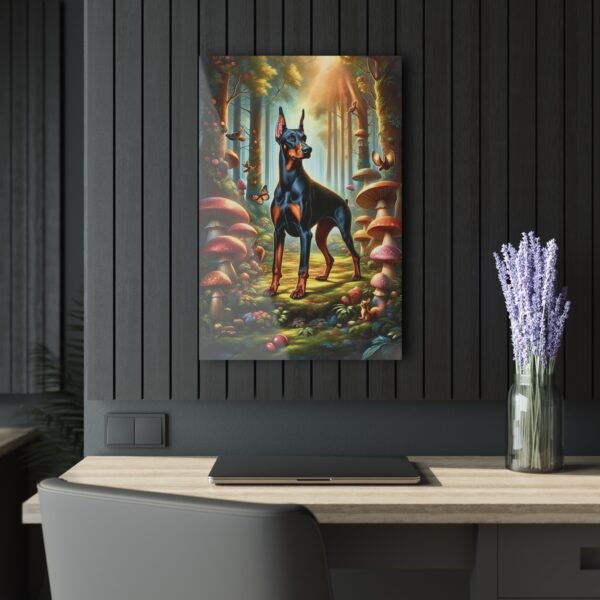 Acrylic Print “Doberman Sentry of the Shrooms” – Luxury Wall Art from the Mystical Forest Doberman Series - Image 7