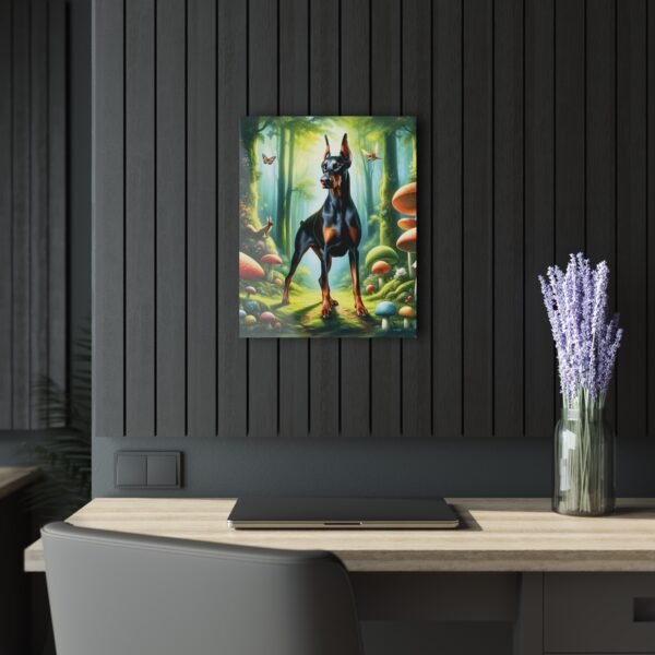 Acrylic Print “Doberman Guardian Of The Glade” – Luxury Wall Art from the Mystical Forest Doberman Series - Image 3