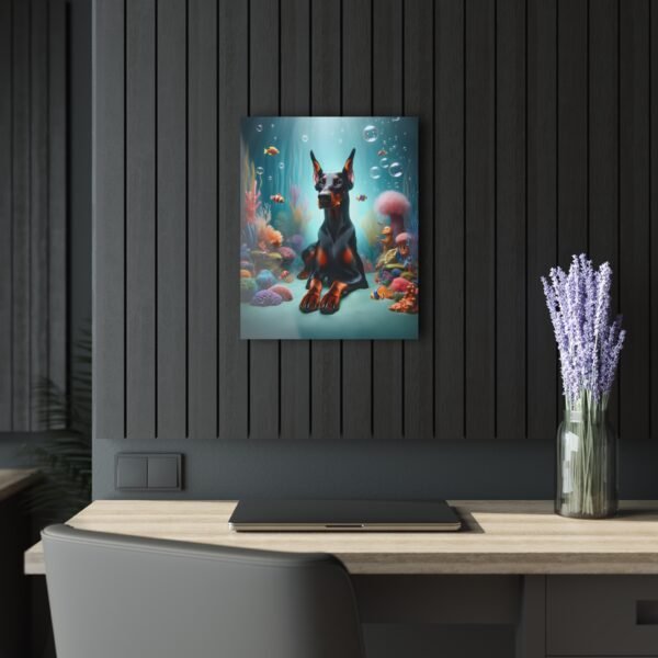 Acrylic Print “Doberman Oceanic Aura” – Luxury Wall Art from the Doberman Enchantment Series - Image 3