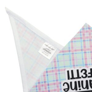 Pastel Plaid “It’s Not Dog Hair, It’s Canine Confetti” Dog Bandana