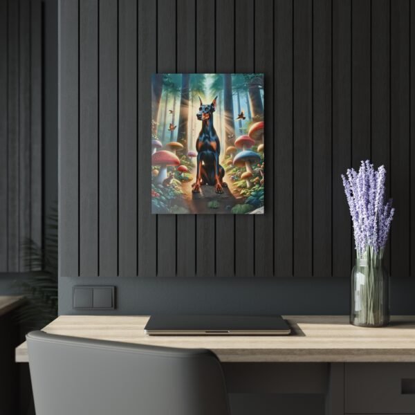 Acrylic Print “Doberman Whisperer of the Woods” – Luxury Wall Art from the Mystical Forest Doberman Series - Image 3