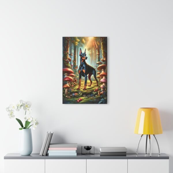 Acrylic Print “Doberman Sentry of the Shrooms” – Luxury Wall Art from the Mystical Forest Doberman Series - Image 6