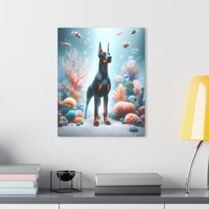 Acrylic Print “Doberman Reef Reverie” – Luxury Wall Art from the Doberman Enchantment Series