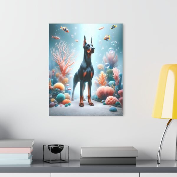 Acrylic Print "Doberman Reef Reverie" – Luxury Wall Art from the Doberman Enchantment Series