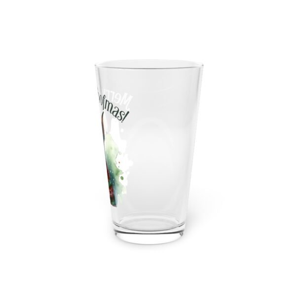 Doberman Holiday Pint Glass "Merry Woofmas" – 16oz Cheer with Ears - Image 3
