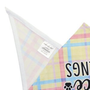 Yellow Pastel Plaid “I Am Why We Can’t Have Nice Things” Dog Bandana