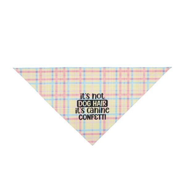 Yellow Pastel Plaid “It’s Not Dog Hair, It’s Canine Confetti” Dog Bandana
