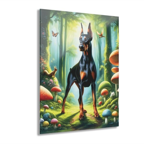 Acrylic Print “Doberman Guardian Of The Glade” – Luxury Wall Art from the Mystical Forest Doberman Series - Image 4