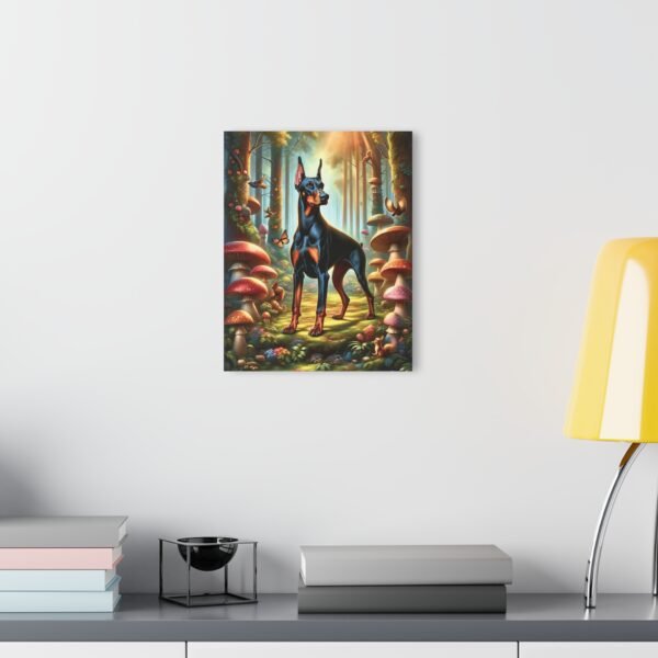 Acrylic Print “Doberman Sentry of the Shrooms” – Luxury Wall Art from the Mystical Forest Doberman Series - Image 8