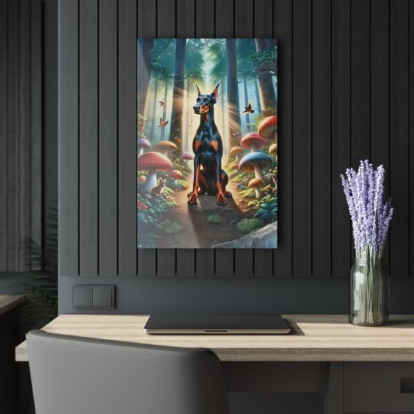 Acrylic Print “Doberman Whisperer of the Woods” – Luxury Wall Art from the Mystical Forest Doberman Series - Image 7