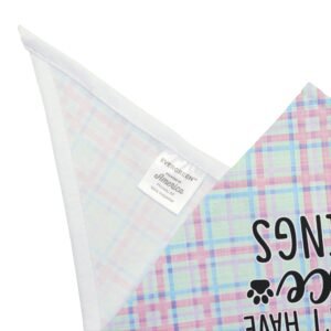 Pastel Plaid “I Am Why We Can’t Have Nice Things” Dog Bandana