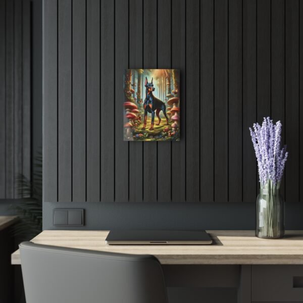 Acrylic Print “Doberman Sentry of the Shrooms” – Luxury Wall Art from the Mystical Forest Doberman Series - Image 9