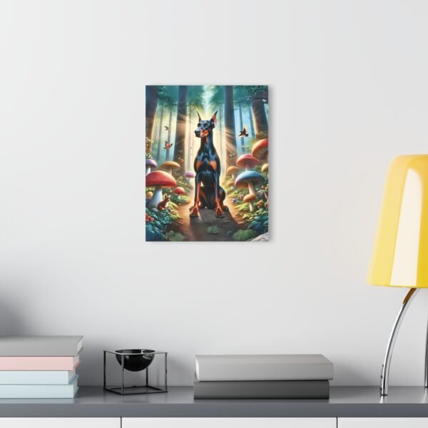 Acrylic Print “Doberman Whisperer of the Woods” – Luxury Wall Art from the Mystical Forest Doberman Series - Image 8