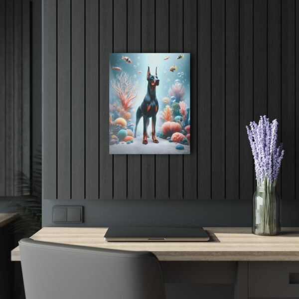 Acrylic Print "Doberman Reef Reverie" – Luxury Wall Art from the Doberman Enchantment Series - Image 3