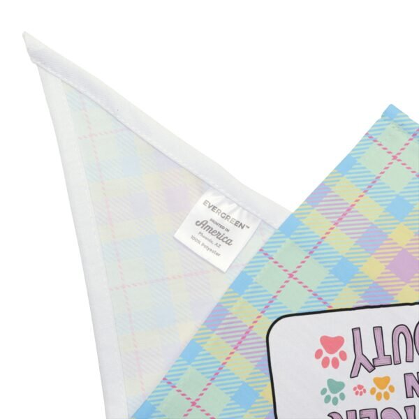 Pastel Plaid “Security Woofficer On Duty” Dog Bandana - Image 2