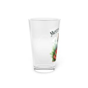 Doberman Holiday Pint Glass “Merry Woofmas” – 16oz Cheer with Ears