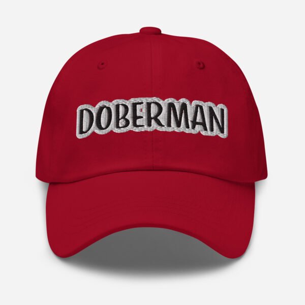Monochrome “DOBERMAN” Embroidered Dad Hat – Low Profile Cotton Cap for Dobie Loyalists - Image 5