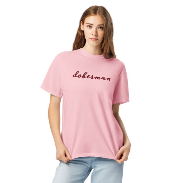 Embroidered “doberman” Comfort Colors Tee – Garment-Dyed Heavyweight Shirt for Dobie Moms - Image 3