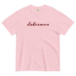 Embroidered “doberman” Comfort Colors Tee – Garment-Dyed Heavyweight Shirt for Dobie Moms