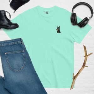 Side-Eye Doberman Embroidered Comfort Colors Tee