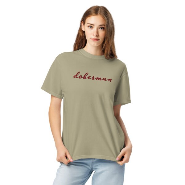 Embroidered “doberman” Comfort Colors Tee – Garment-Dyed Heavyweight Shirt for Dobie Moms - Image 5