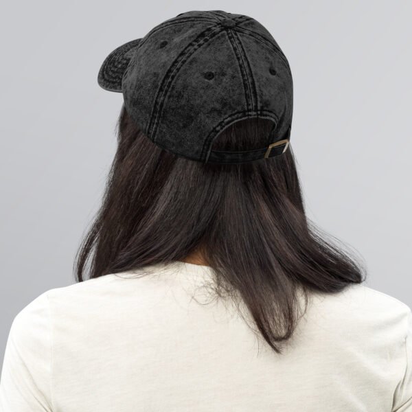 Black-on-Black "DOG mom" Embroidered Vintage Twill Cap – Distressed Cotton Hat for Doberman Moms - Image 6