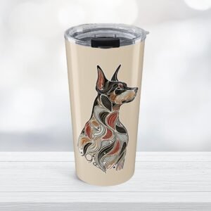 Doberman Tumbler Elegant Swirl Design
