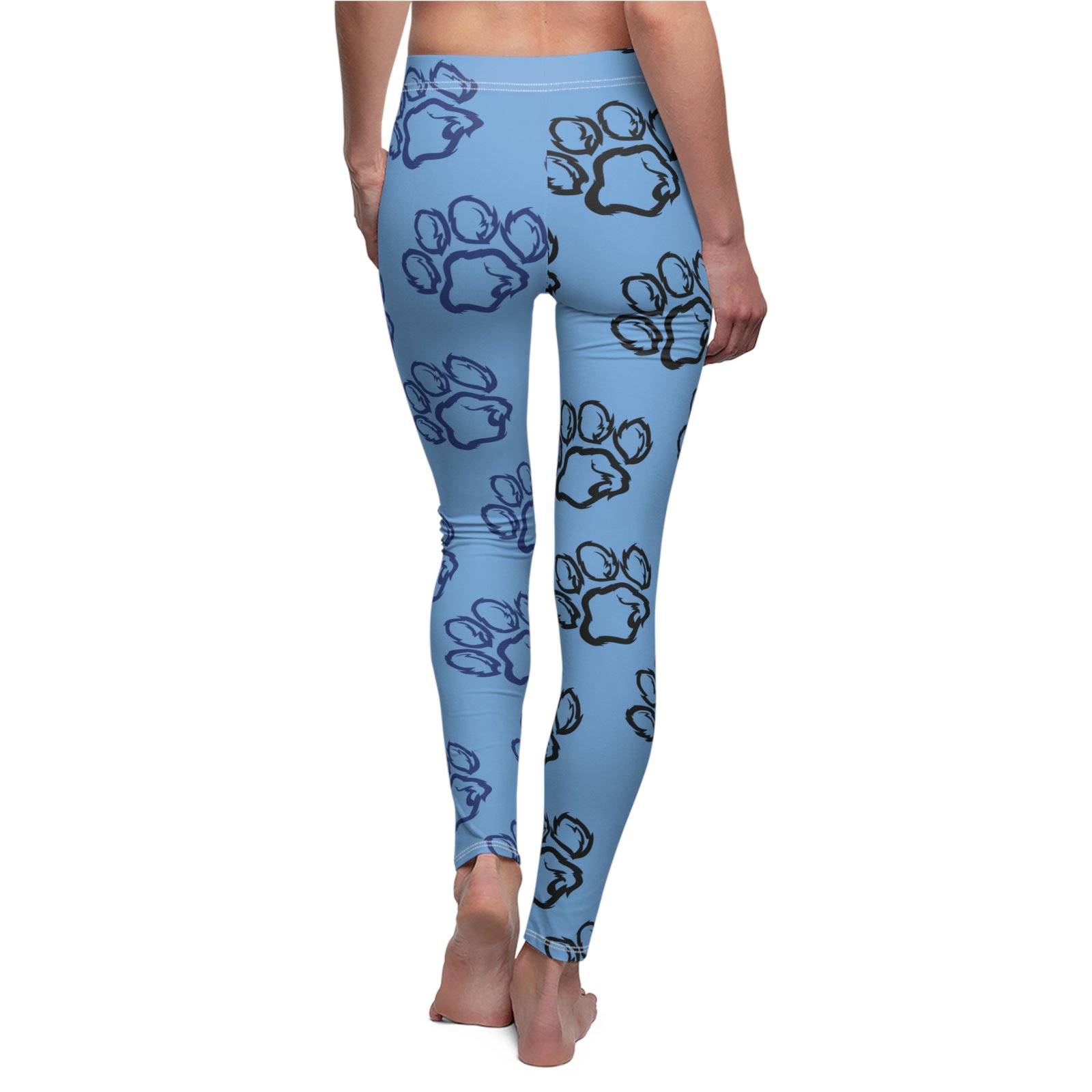 Azure Paw Print Passion Leggings - Image 4