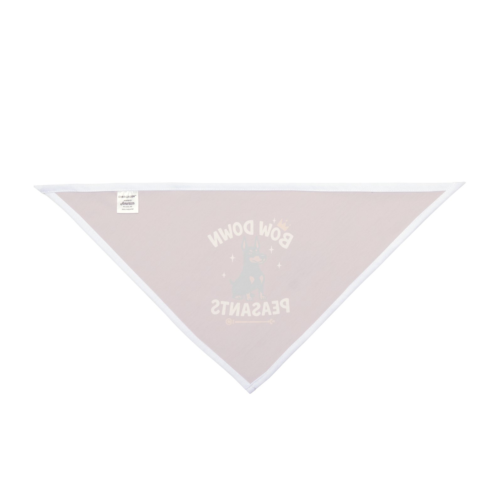 Royal Red Doberman Bandana "Bow Down Peasants" - Image 2