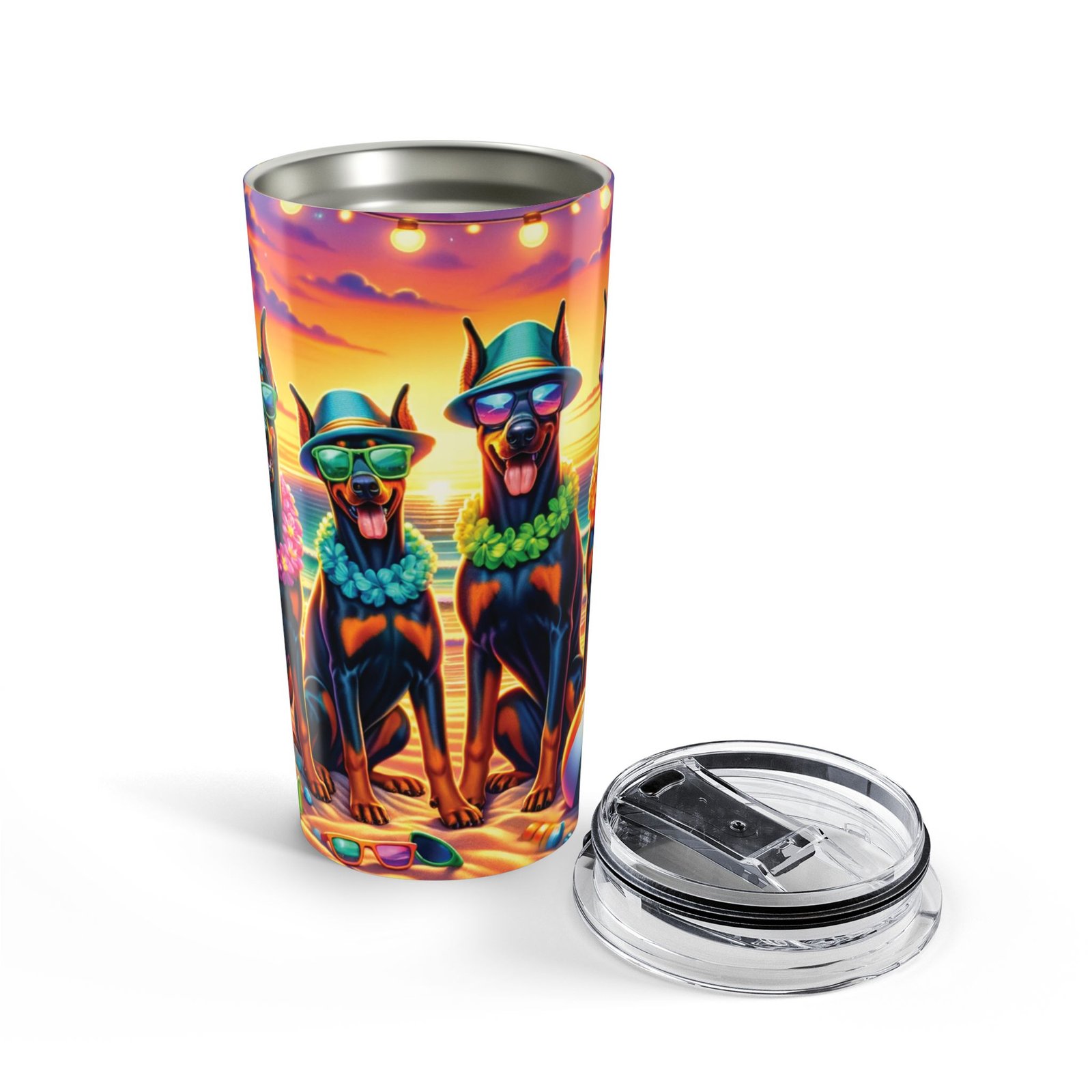 Doberman Beach Party Tumbler - Image 6