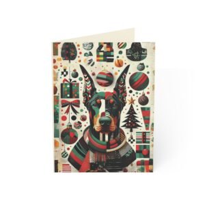 Festive Doberman Delight Christmas Card