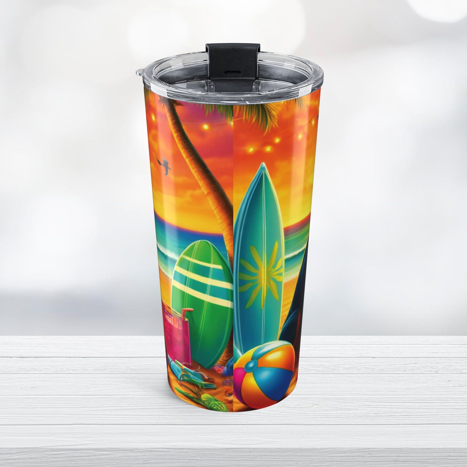 Doberman Tumbler Three Amigos Doberman Beach Party Design - Image 4