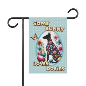 Eater Doberman Garden Flag Banner
