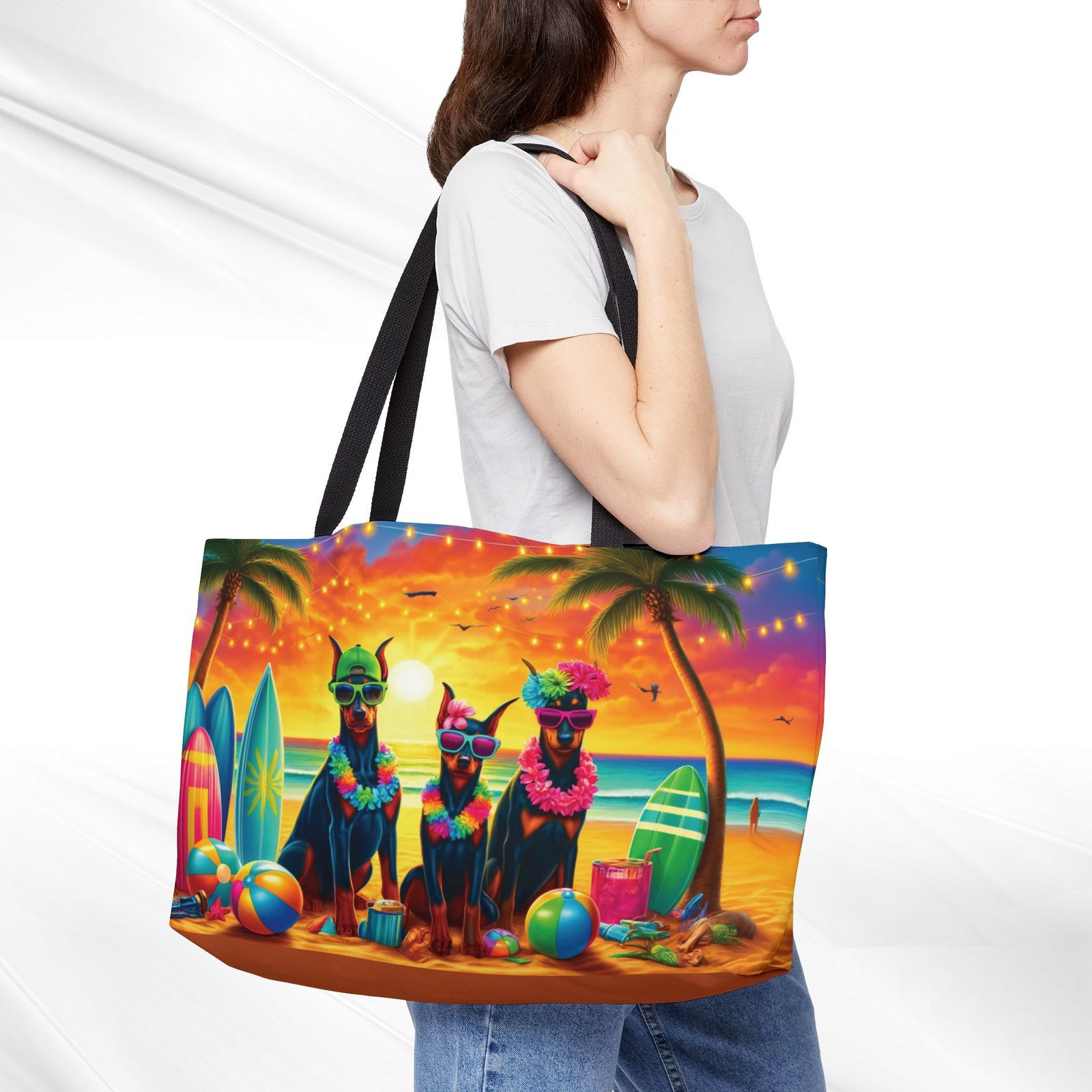 Three Amigos Beach Bum Dobermans Weekender Bag