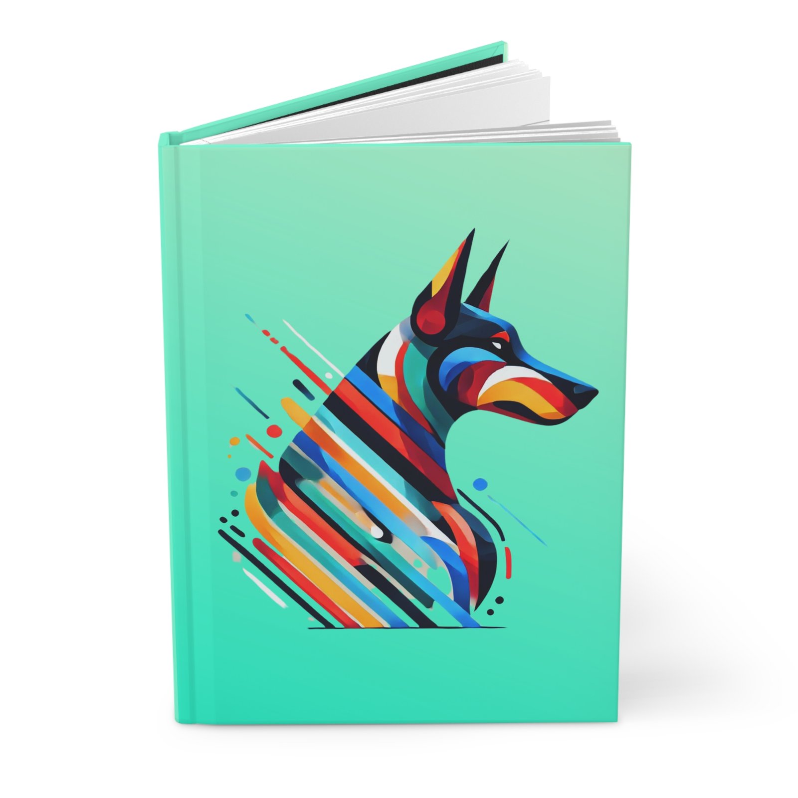 Turquoise Abstract Doberman Journal - Image 4