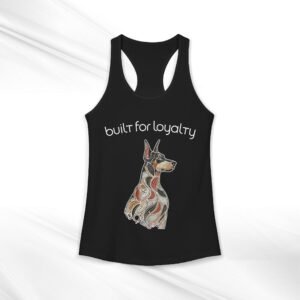 Doberman Racerback Tank Top Built For Loyalty