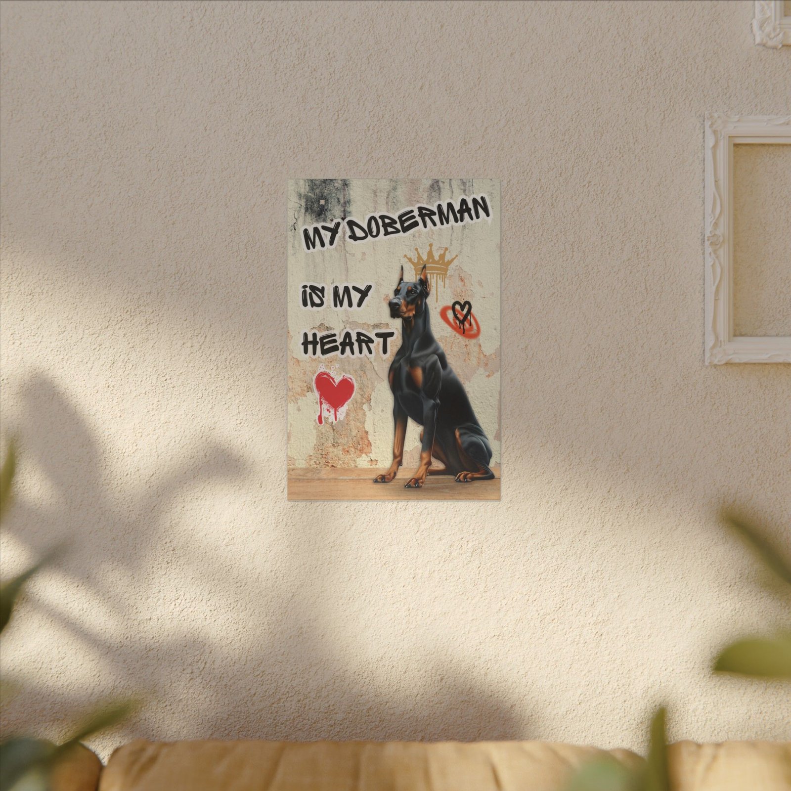 My Doberman is my Heart Stretched Canvas, Matte - Image 6