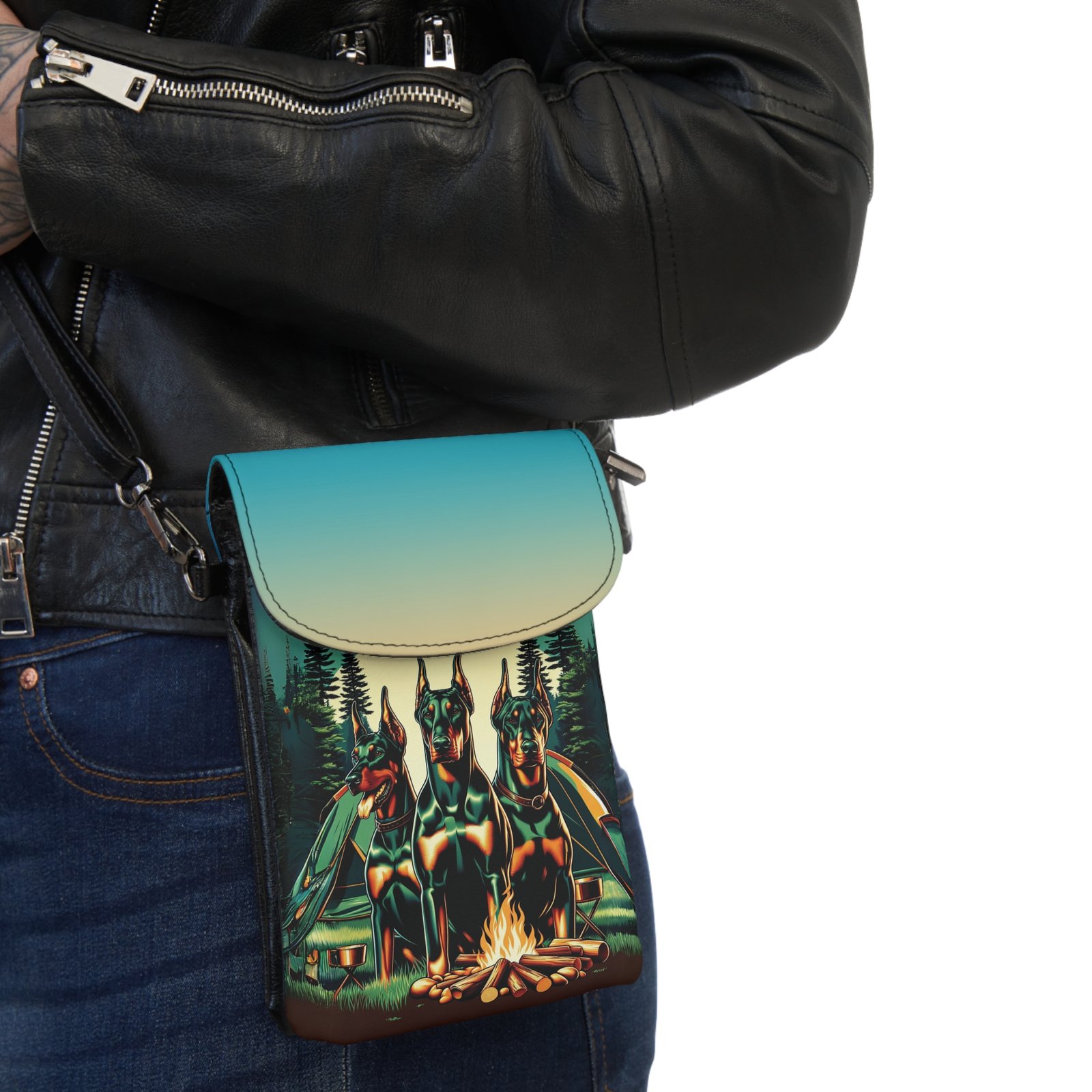 Camping Dobermans Phone Wallet - Image 3