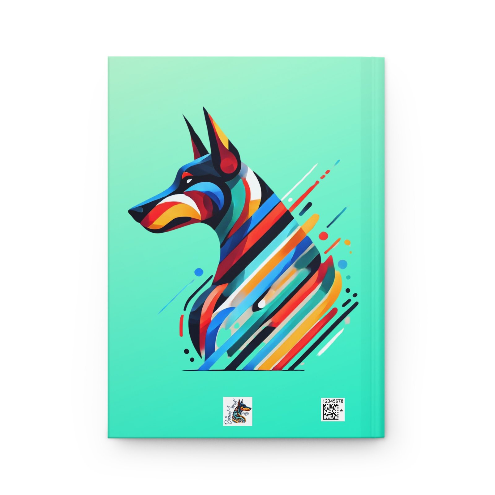 Turquoise Abstract Doberman Journal - Image 3