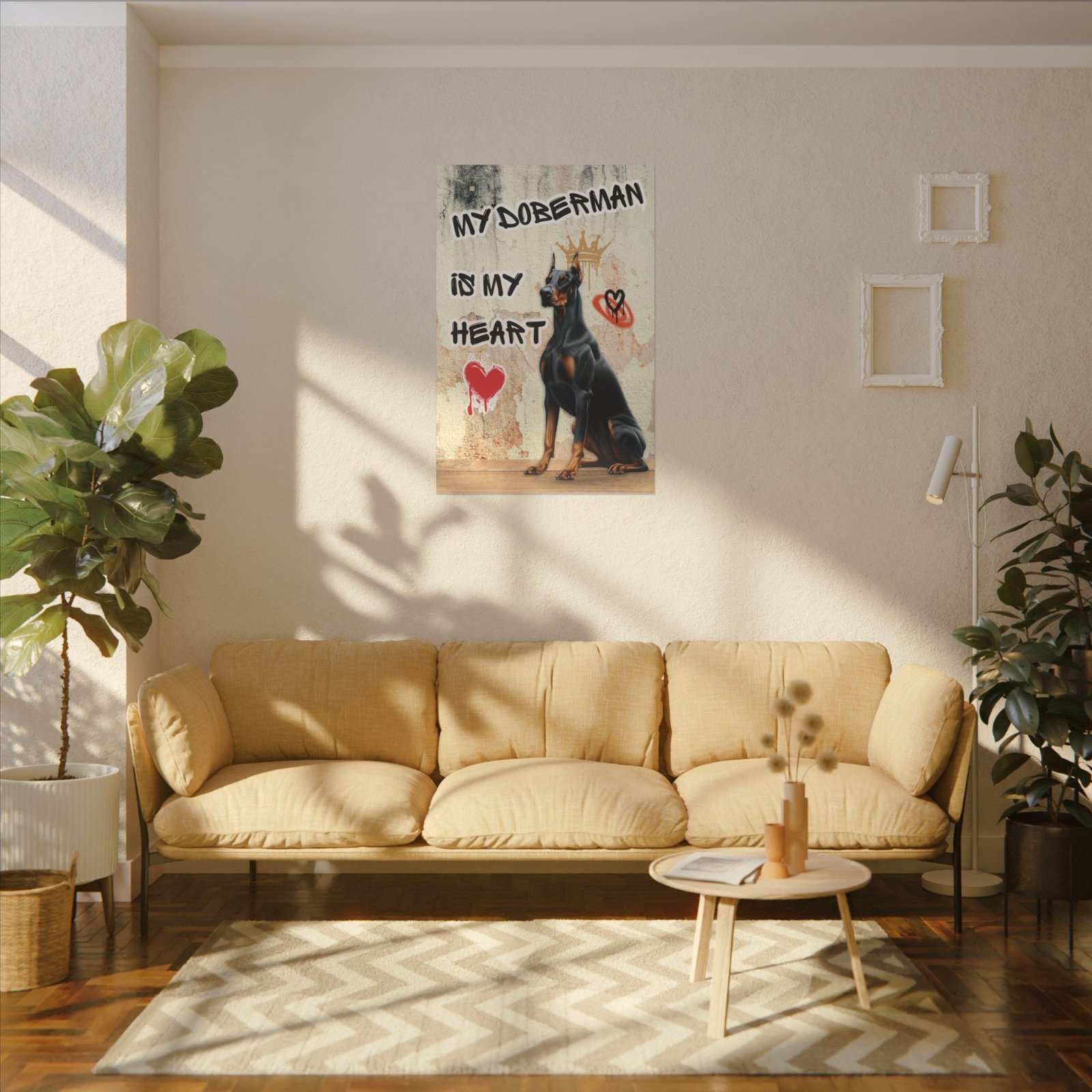 My Doberman is my Heart Stretched Canvas, Matte - Image 2