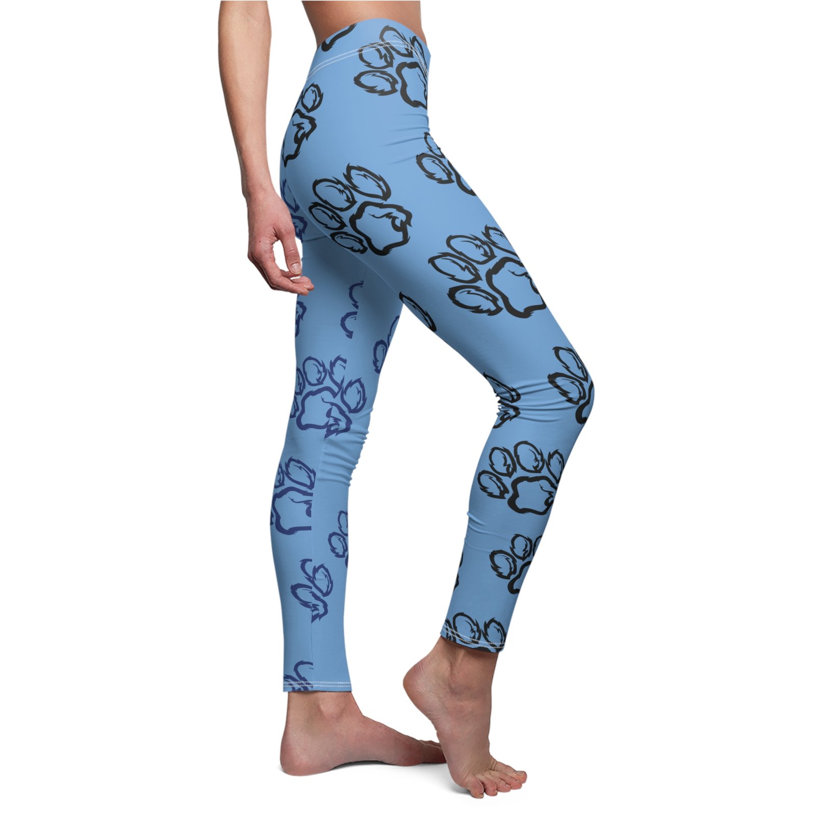 Azure Paw Print Passion Leggings - Image 3