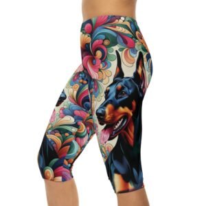 Women's Capri Leggings - PoochPorri Garden Guardian