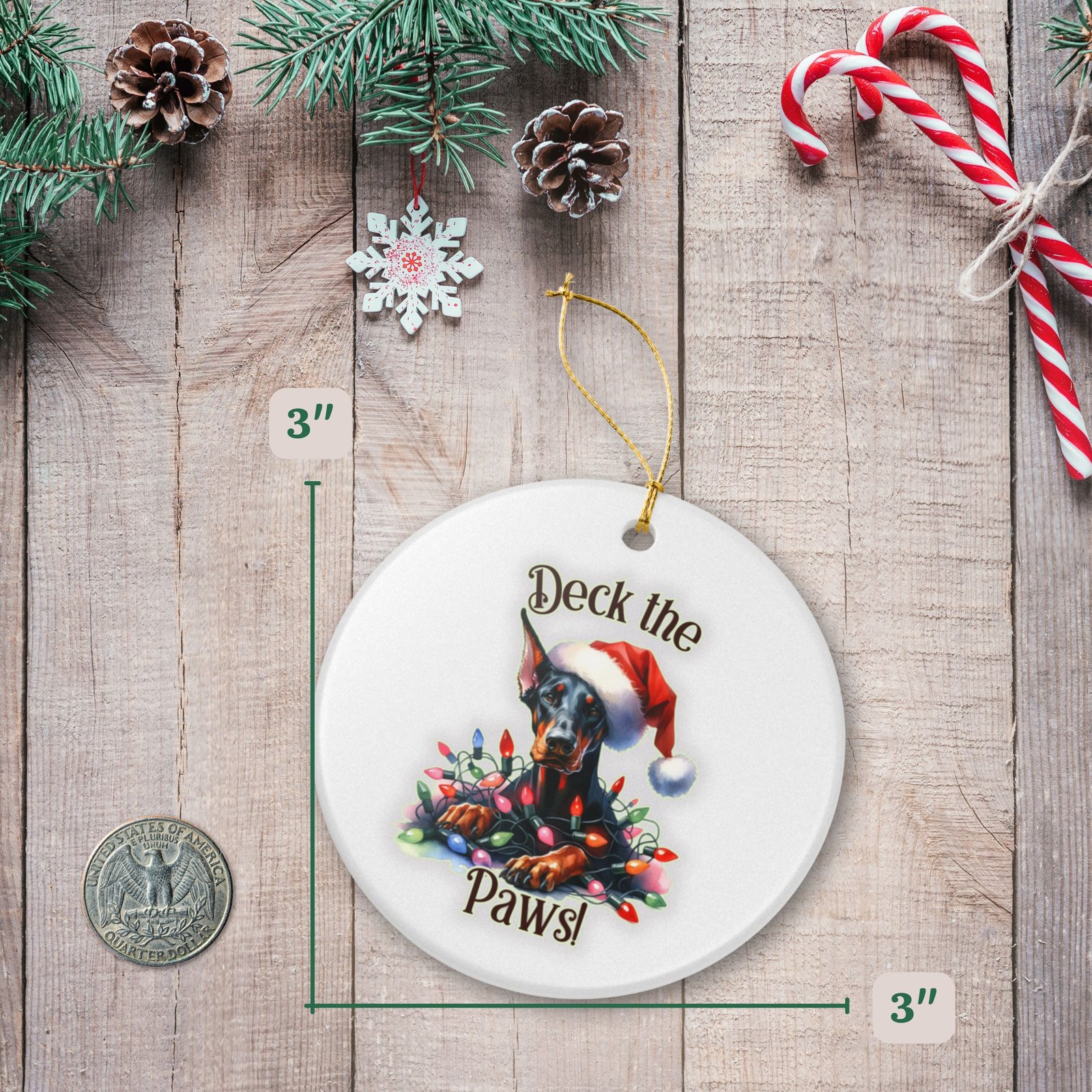 Dog Lover's Ceramic Ornament - Festive Paw Print Decoration, Gift for Pet Owners, Holiday Decor, Memorial Keepsake - Image 4