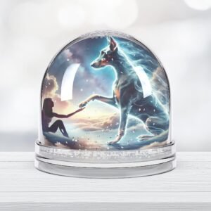 Eternal Bond Doberman Memorial Snow Globe