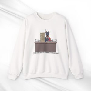 Office Doberman HR Sweatshirt — Cute HR Dog Illustration Crewneck