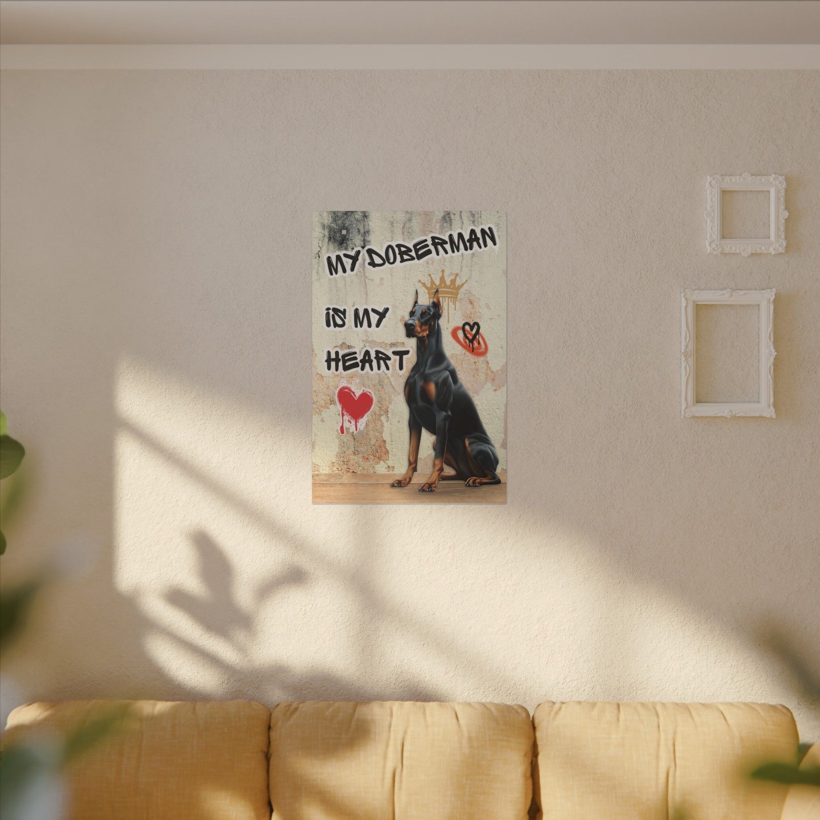 My Doberman is my Heart Stretched Canvas, Matte - Image 4