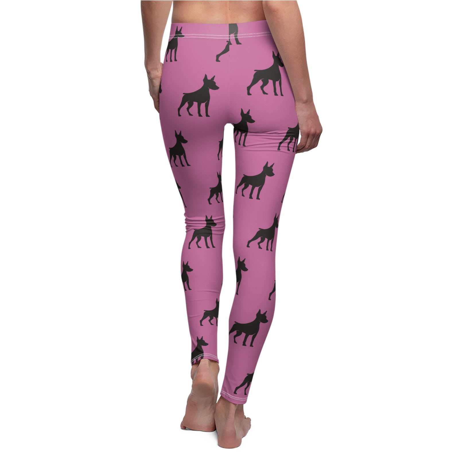 Pink Doberman Silhouette Leggings - Image 5