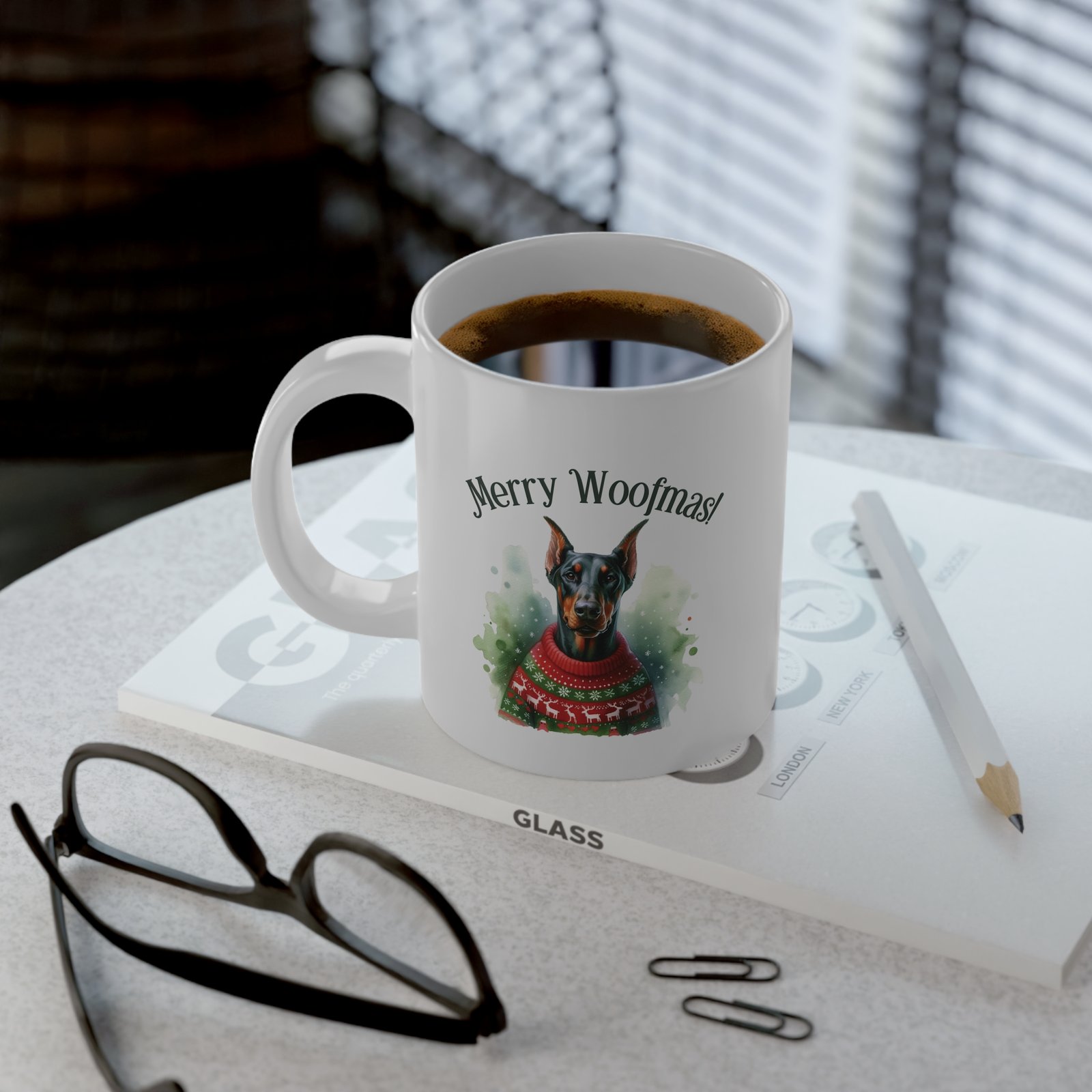 Merry Woofmas Holiday 20oz Ceramic Mug - Pet Lover's Christmas Collection - Image 2